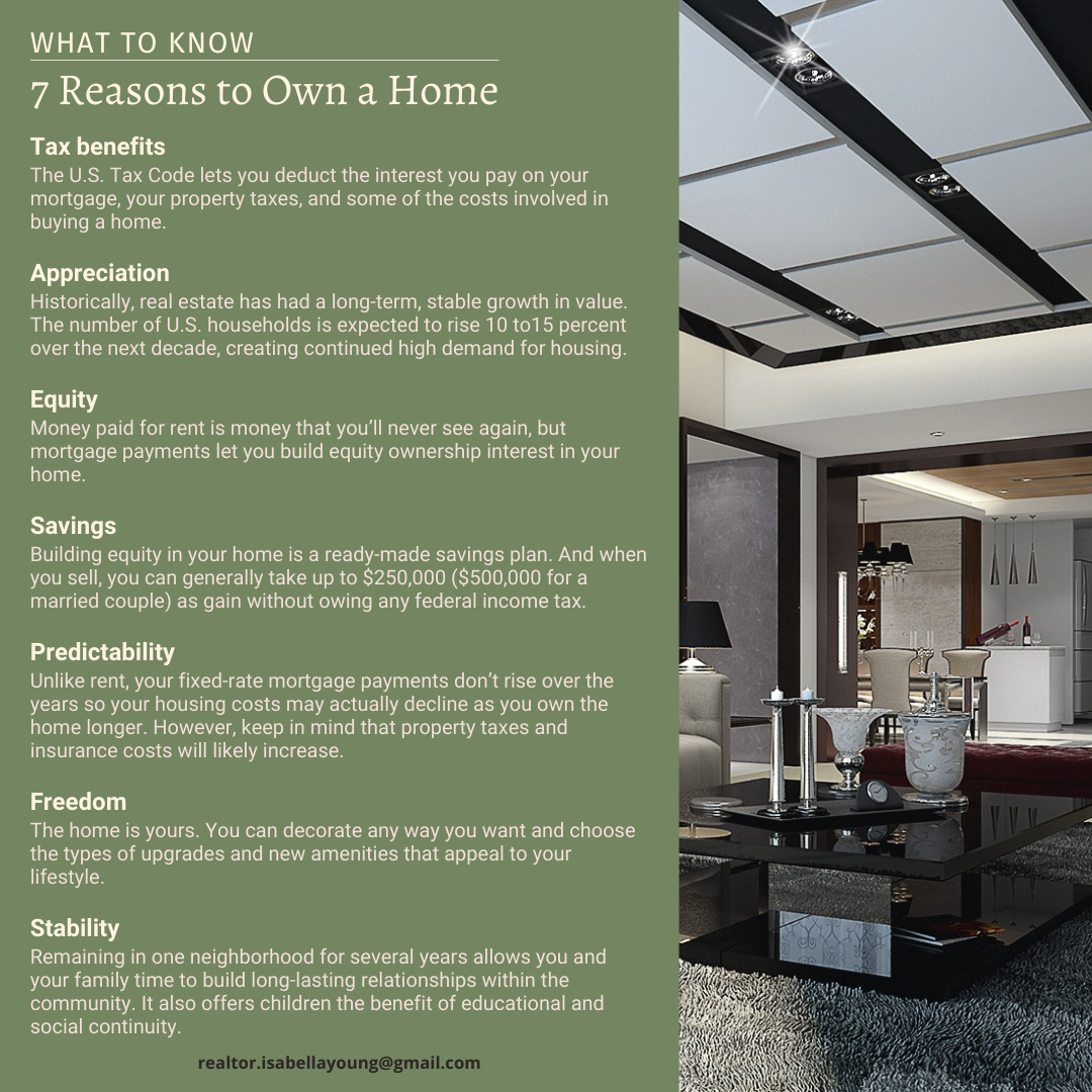 7 Reasons to own a home